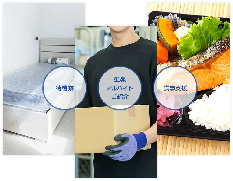 待機寮 食事支援 単発アルバイトご紹介